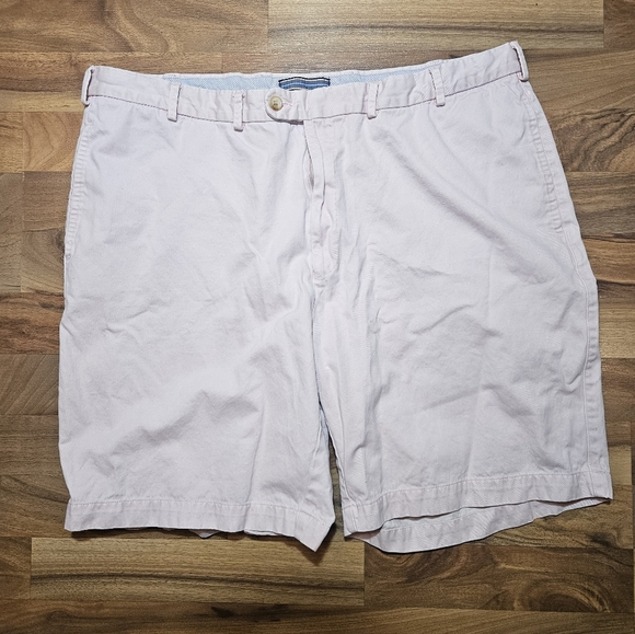 Peter Millar Winston Washed Pink Pima Cotton twill chino Golf Shorts Mens 40 - Picture 1 of 5